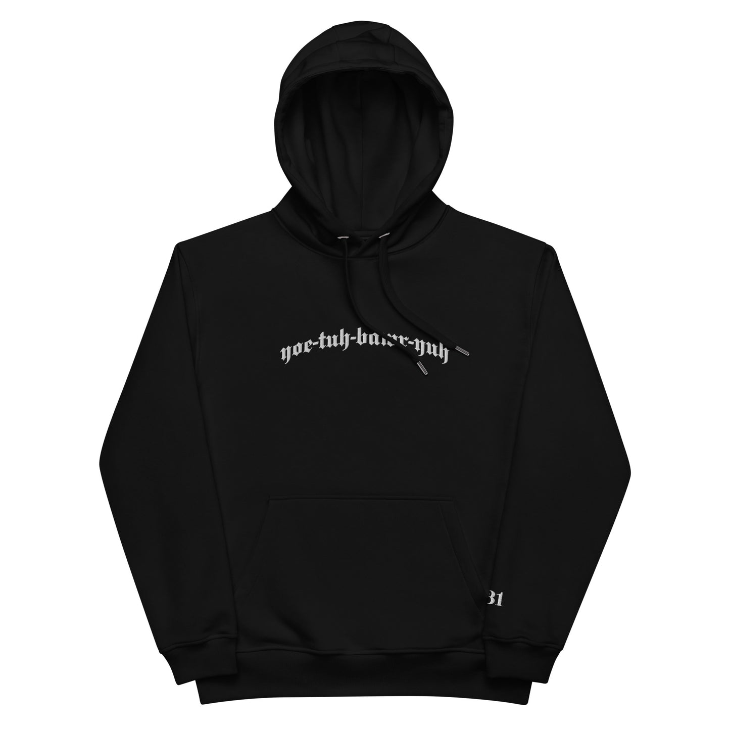 YŒ-TUH-BAWR-YUH 031 - Embroidered Premium eco hoodie