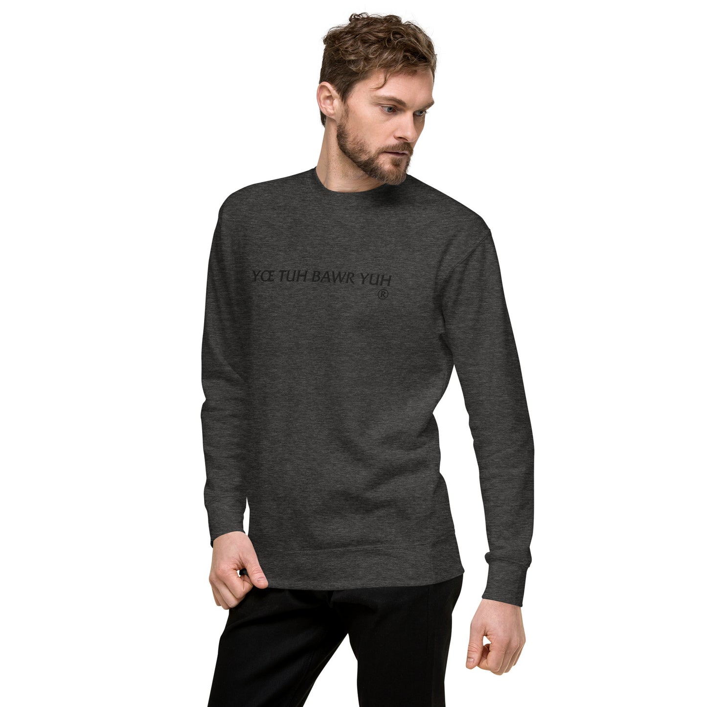 yœ-tuh-bawr-yuh Original - Embroidered Unisex Premium Sweatshirt